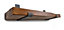Reclaimed Wooden Shelf with Bracket Bent Up 7" 170mm - Colour Medium Oak - Length 200cm