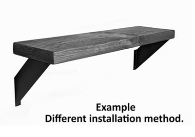 Reclaimed Wooden Shelf with Bracket FLAT 9" 220mm - Colour Medium Oak - Length 90cm - 3