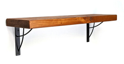 Reclaimed Wooden Shelf with Bracket NEO 9" 220mm - Colour Light Oak - Length 70cm