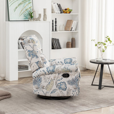 Single sofa best sale with footrest
