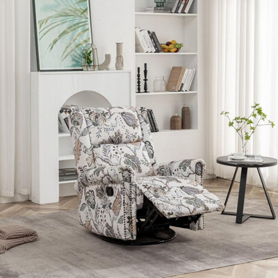 Green fabric top recliner chair