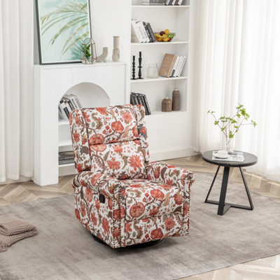 Red fabric recliner discount chair