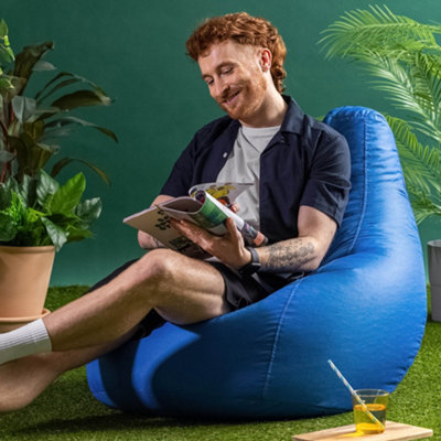 Recliner Indoor Outdoor Bean Bag Blue Bean Bag Chair
