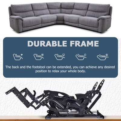 Sectional with deals built in recliner