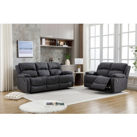 Recliner Sofa Set, Manual Recliner Sofa Suite, Sectional Recliner Couches Set 105 to 135 Degrees Recliner - 3+2 Seater Set
