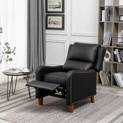 Black leather comfy chair new arrivals