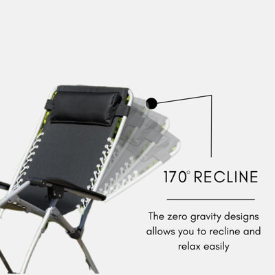 Reclining Garden Sun Lounger with Head Rest - 6