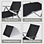 Reclining Outdoor Sun Lounger - 7 Position Folding Chair, Aluminium Frame Summer Garden Furniture