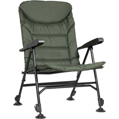 Reclining Water Resistant Fishing Chair - Adjustable Height Uneven Terrain Seat