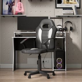 Recoil Cadet Gaming Chair - Black and White