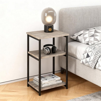 Record Players Stand,3-Tier End Table with Vinyl Record Storage,for ...