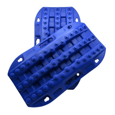 Recovery Track Traction Mats 10T X2 (4X4 Car Emergency Off Road Board Mud Snow Sand Blue)