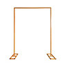 Rectangle Arch Stand Metal Backdrop Stand with Base Garden Arbors - 1.5m x 2m, Gold