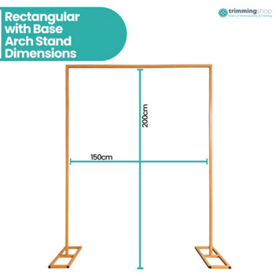 Rectangle Arch Stand Metal Backdrop Stand with Base Garden Arbors - 1 ...