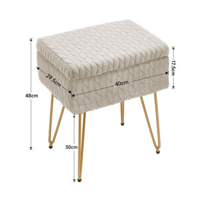 Cushioned deals vanity stool