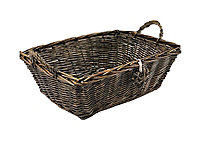 Rectangle Easter Egg Wicker Kitchen Fruit Storage Baskets Xmas Hamper Basket Neutral,Extra Large R 45x34x22cm
