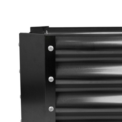Rectangle Galvanised Steel Raised Garden Bed - 180cm x 90cm - Anthracite - 4