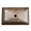 Rectangle Glass Bathroom Counter Top Basin Copper effect W 565 mm x D 365 mm