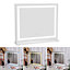 Rectangle Hollywood Lighted LED Vanity Makeup Mirror Dressing Table Mirror Touch Control Dimmable 50x42 cm