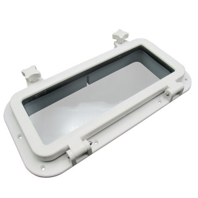 Rectangle Marine Ship Porthole Window in White (400MM x 200MM Boat ...