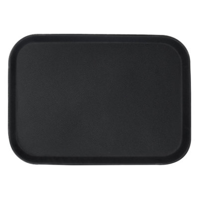 Rectangle Non-Slip Serving Tray - 35.5cm x 25cm - Black