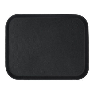 Rectangle Non-Slip Serving Tray - 45.5cm x 35.5cm - Black | DIY at B&Q