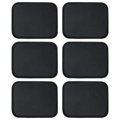 Rectangle Non-Slip Serving Trays - 45.5cm x 35.5cm - Black - Pack of 6