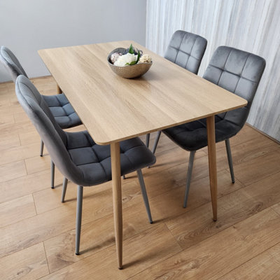 Oak effect dining table and deals chairs