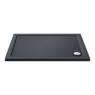 Rectangle Resin Stone Shower Tray Anthracite Finish 900 x 900 Slimline 40 mm