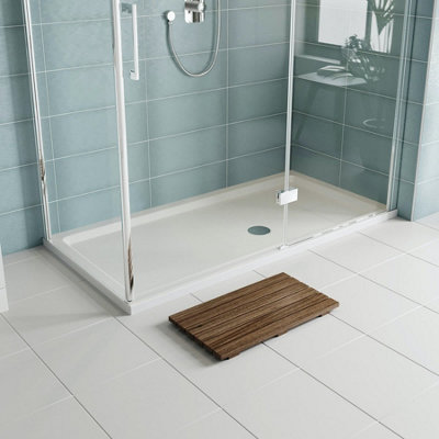 Rectangle Shower Tray 1400x800mm White Finish Stone Resin Tray Slimline 40 mm