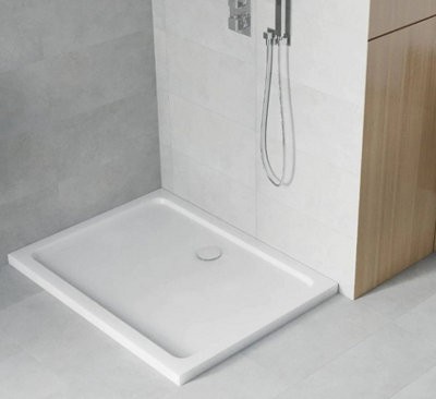 Rectangle Shower Tray 1500x700mm Stone Resin White Finish Slimline 40 mm