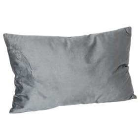 Rectangle Velvet Cushion - 60cm x 40cm - Grey