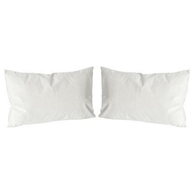 Rectangle Velvet Cushions - 60cm x 40cm - Cream - Pack of 2