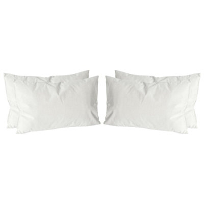 Rectangle Velvet Cushions - 60cm x 40cm - Cream - Pack of 4