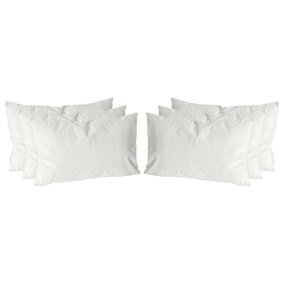 Rectangle Velvet Cushions - 60cm x 40cm - Cream - Pack of 6