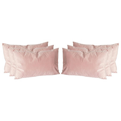 Rectangle Velvet Cushions - 60cm x 40cm - Pink - Pack of 6