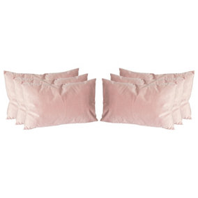 Rectangle Velvet Cushions - 60cm x 40cm - Pink - Pack of 6