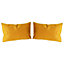 Rectangle Velvet Cushions - 60cm x 40cm - Yellow - Pack of 2