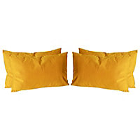 Rectangle Velvet Cushions - 60cm x 40cm - Yellow - Pack of 4