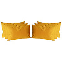 Rectangle Velvet Cushions - 60cm x 40cm - Yellow - Pack of 6