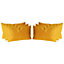 Rectangle Velvet Cushions - 60cm x 40cm - Yellow - Pack of 6