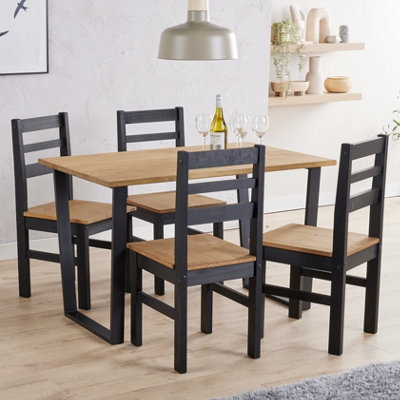 Rectangular 1180mm dining table Antique waxed pine