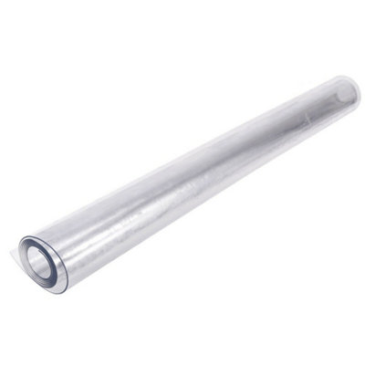 Rectangular 2mm Thick Transparent PVC Table Cover Protector 100cm L x ...