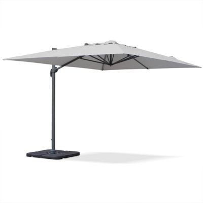 Resultaat Triatleet Groenteboer Rectangular cantilever parasol 3x4m - Saint Jean de Luz - Light grey | DIY  at B&Q