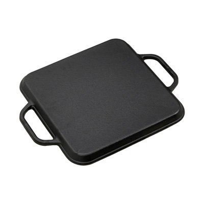 Rectangular Cast Iron Griddle Pan Grill Pan Steak Pan 35cm x 28cm