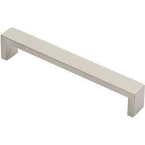 Rectangular D Bar Pull Handle 168 x 20mm 160mm Fixing Centres Stainless Steel