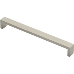 Rectangular D Bar Pull Handle 232 x 20mm 242mm Fixing Centres Stainless Steel