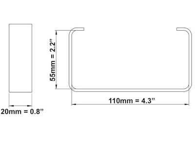 Rectangular Ducting Ventilation Mounting Clip 110x55mm / 4