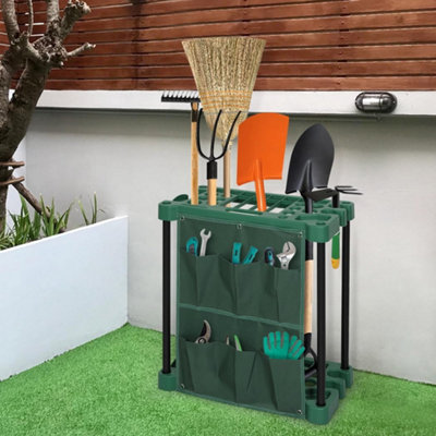 Rectangular Garage & Garden Tool Storage Rack - Holds up to 40 Tools ...