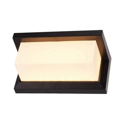 Rectangular IP65 LED Wall Light 12W Warm White ,Indoor Outdoor Porch ...